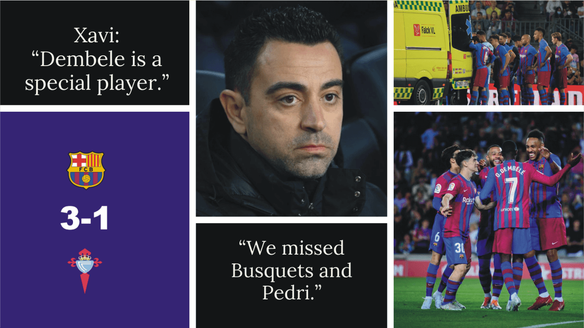 Xavi responded after the 3-1 victory against Celta Vigo