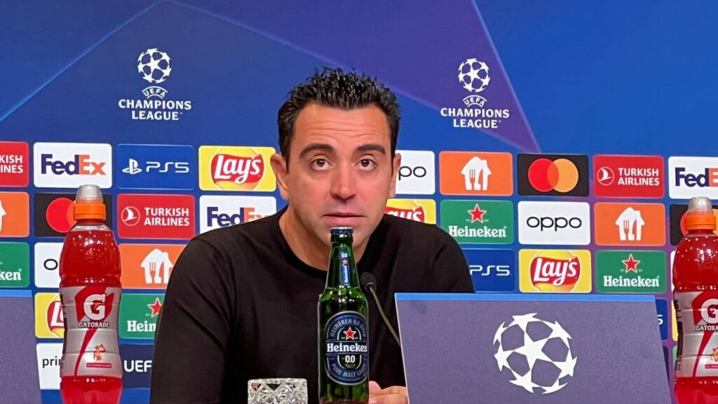 Xavi's reaction after the 2-0 defeat against Bayern