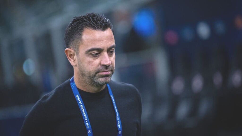 Xavi's reaction after the 0-1 defeat against Inter Milan