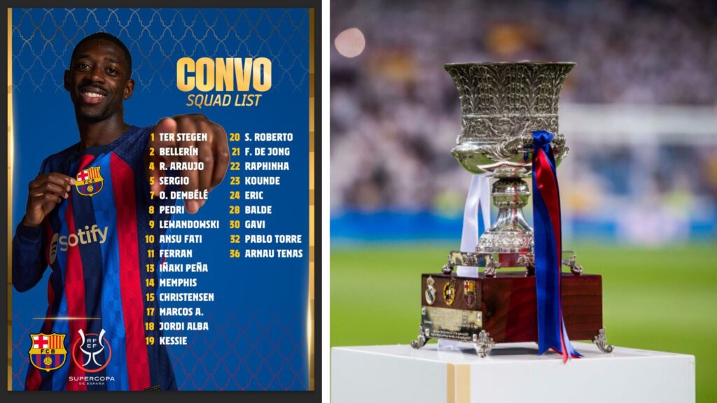 Barcelona Squad list for Spanish Super Cup