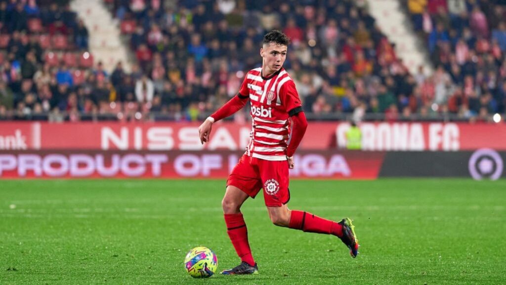 Barcelona academy graduate Arnau Martinez during a match