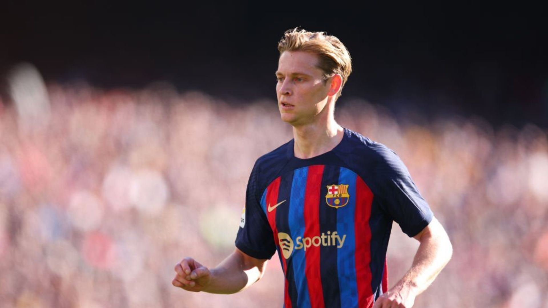 Frenkie de Jong during FC Barcelona's game against Espanyol