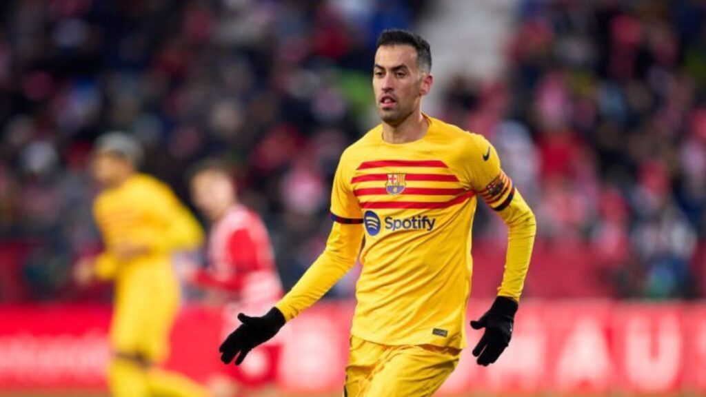 Barcelona captain Sergio Busquets during the game against Girona