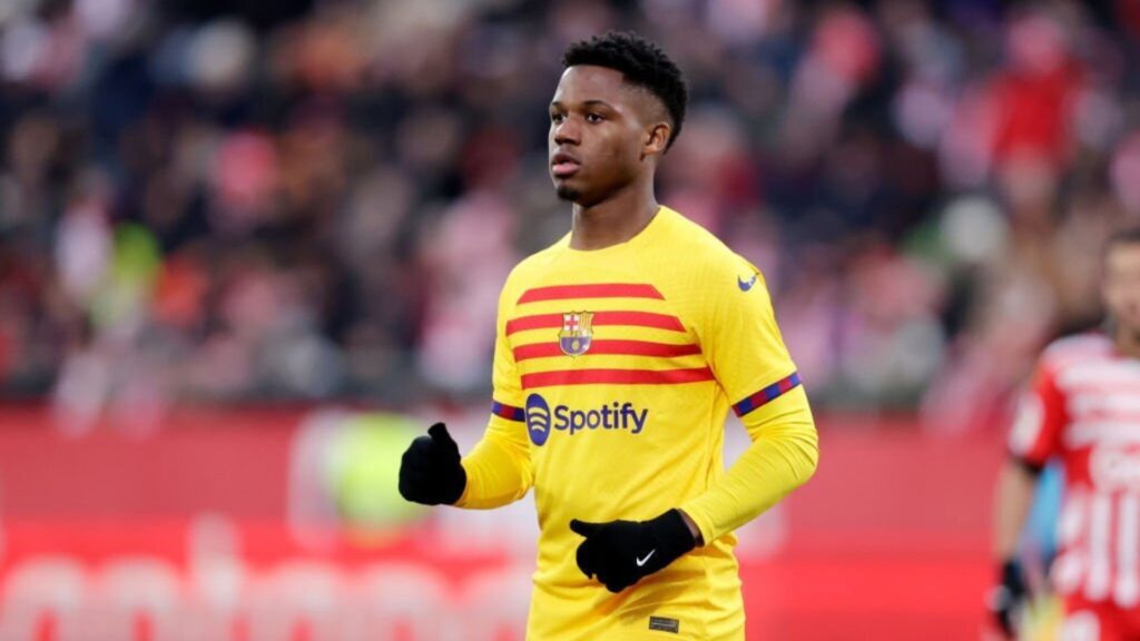 Barcelona Forward Ansu Fati during the game against Girona