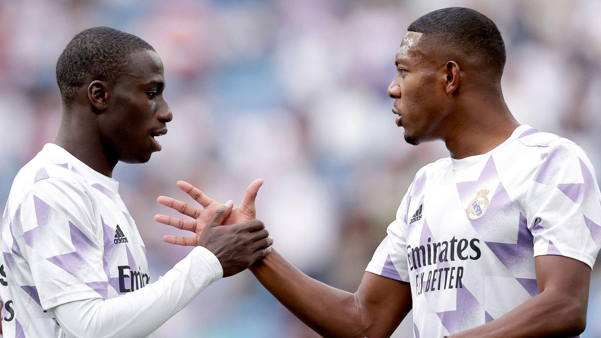 Real Madrid players Ferland Mendy and David Alaba