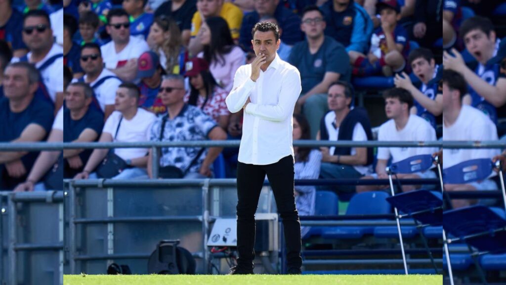 Barcelona Head Coach Xavi during the game against Getafe