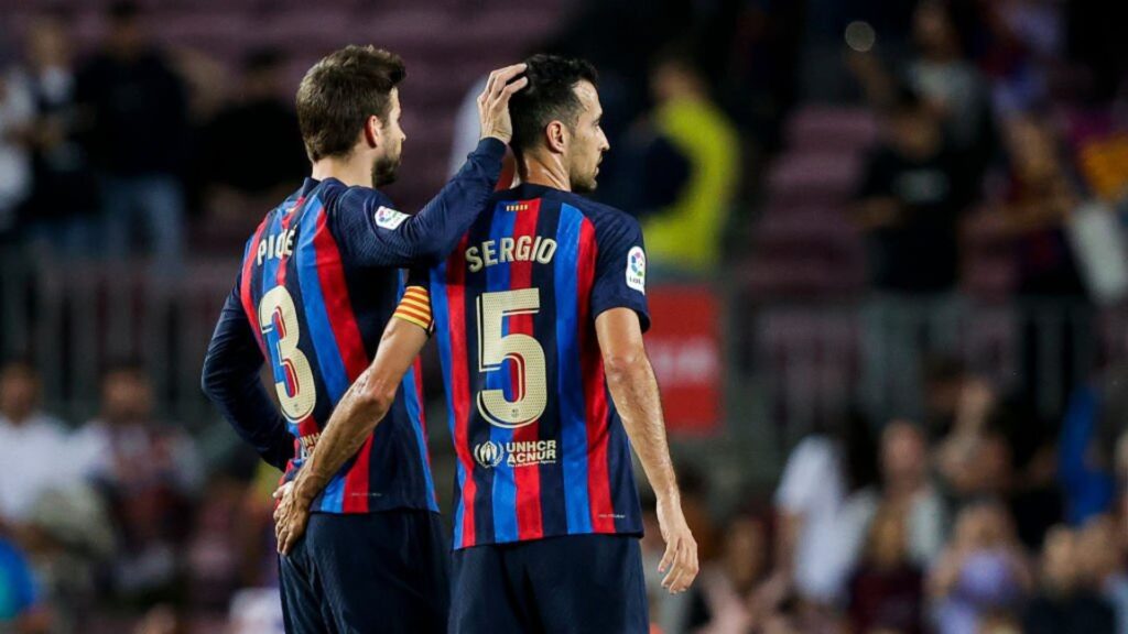 FC Barcelona former players Sergio Busquets and Gerard Pique