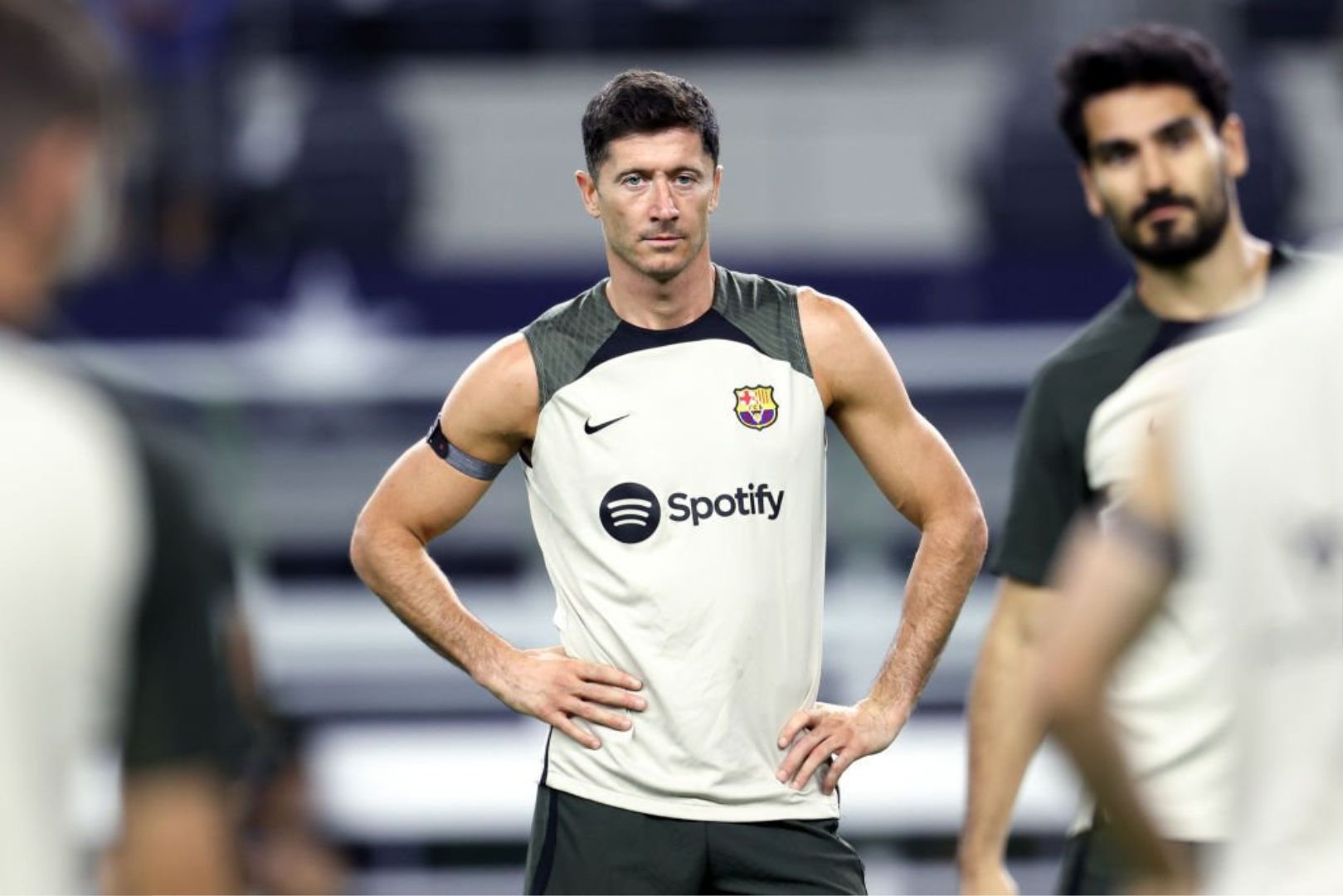 Barcelona forward Lewandowski