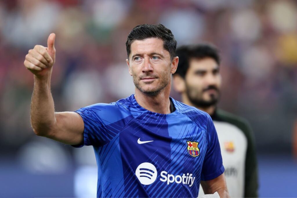 Barcelona forward Robert Lewandowski