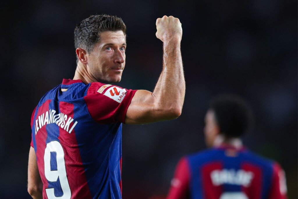 Robert Lewandowski of FC Barcelona