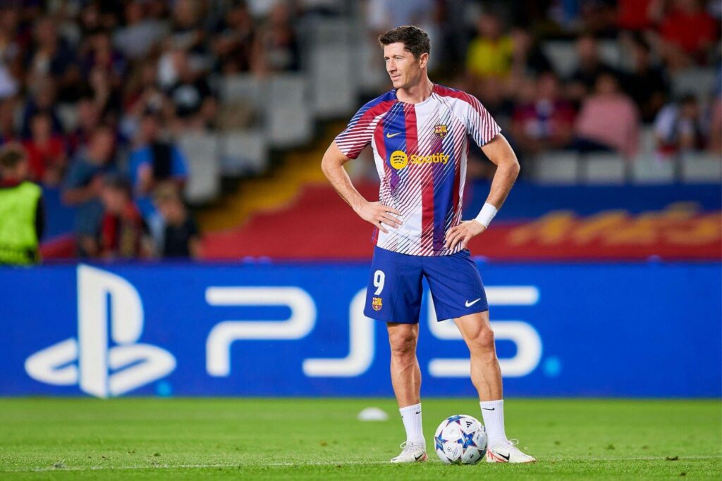 Barcelona forward Robert Lewandowski