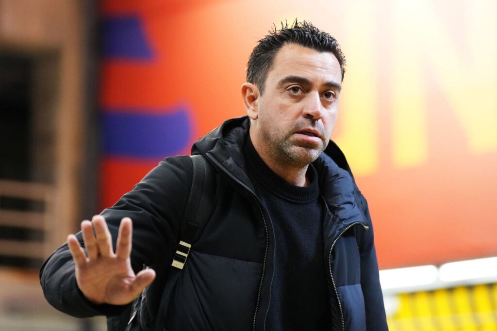 BARCELONA, SPAIN - NOVEMBER 28: Xavi, Head Coach of FC Barcelona, arrives at the stadium prior to the UEFA Champions League match between FC Barcelona and FC Porto at Estadi Olimpic Lluis Companys on November 28, 2023 in Barcelona, Spain.