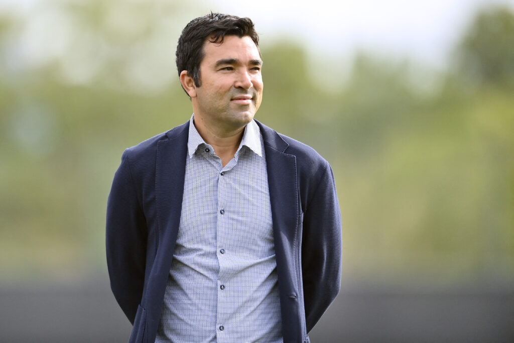 FC Barcelona Sports Director Anderson de Souza Deco is pictured at the Joan Gamper training ground in Sant Joan Despi, near Barcelona, on September 2, 2023. Barcelona signed Atletico Madrid forward Joao Felix and Manchester City defender Joao Cancelo on loan until the end of the season.