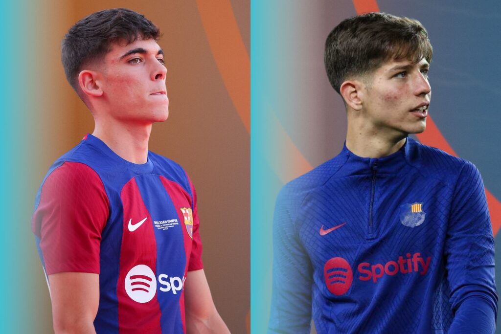 Barcelona loanee Alex Valle and Sampdoria forward Estanis Pedrola.