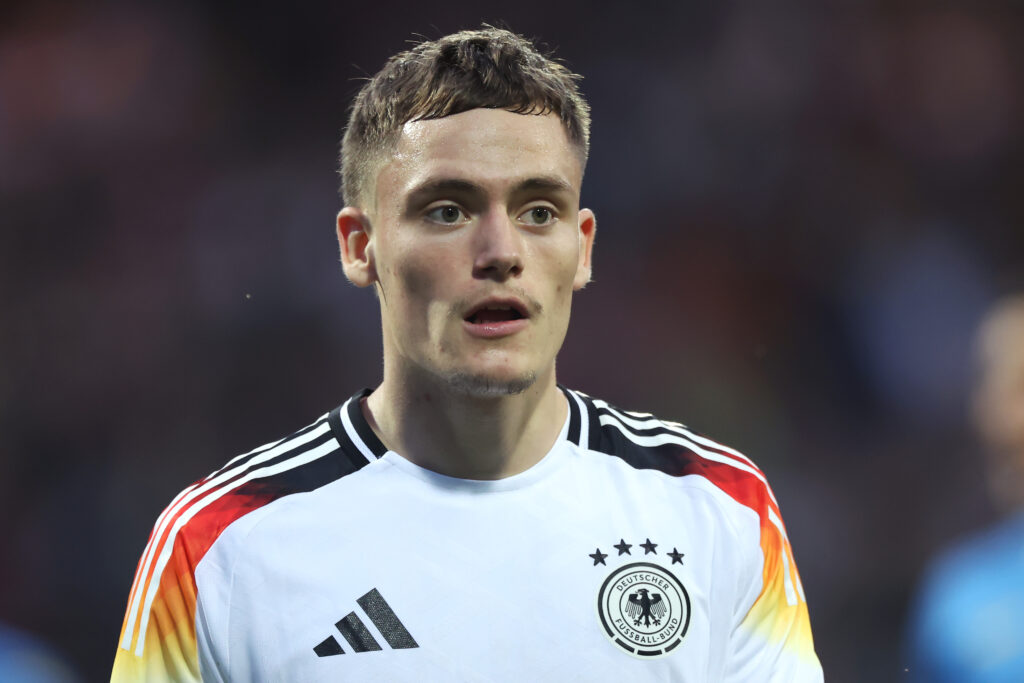 NUREMBERG, GERMANY - JUNE 03: Florian Wirtz of Germany reacts during the international friendly match between Germany and Ukraine at Max-Morlock-Stadion on June 03, 2024 in Nuremberg, Germany.