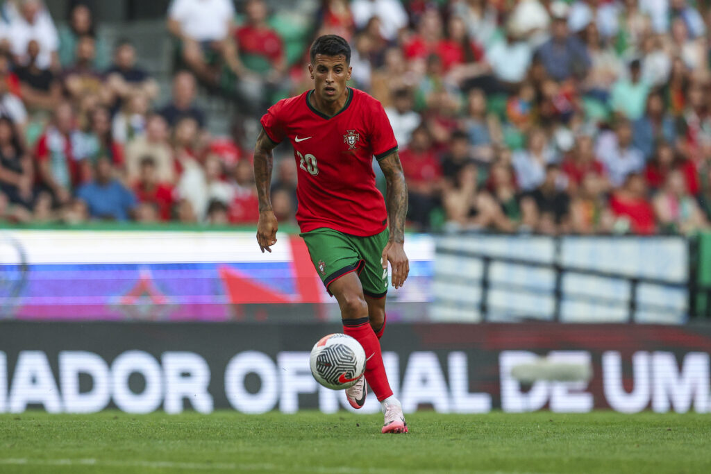 LISBON, PORTUGAL - JUNE 4: Joao Cancelo of Portugal during International Friendly match between Portugal and Finland at Estadio Jose Alvalade on June 4, 2024 in Lisbon, Portugal.