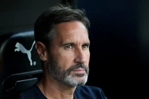 VALENCIA, SPAIN - SEPTEMBER 24: Vicente Moreno, Head Coach of CA Osasuna, looks on prior to the LaLiga match between Valencia CF and CA Osasuna at Estadio Mestalla on September 24, 2024 in Valencia, Spain.