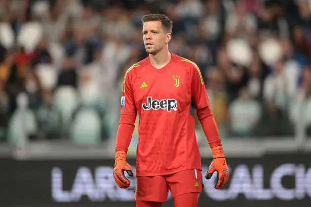 TURIN, ITALY - SEPTEMBER 26: Wojciech Szczesny of Juventus looks on during the Serie A TIM match between Juventus and US Lecce at Allianz Stadium on September 26, 2023 in Turin, Italy.