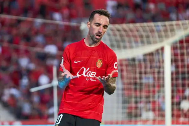 MALLORCA, SPAIN - MAY 19: Sergi Darder of RCD Mallorca react during the LaLiga EA Sports match between RCD Mallorca and UD Almeria at Estadi de Son Moix on May 19, 2024 in Mallorca, Spain.