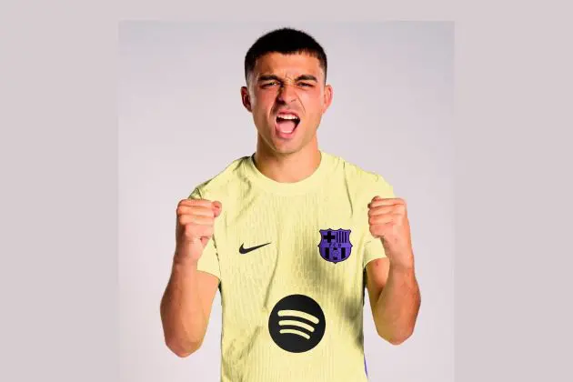 Alleged Barcelona away kit for 2025/26 season.