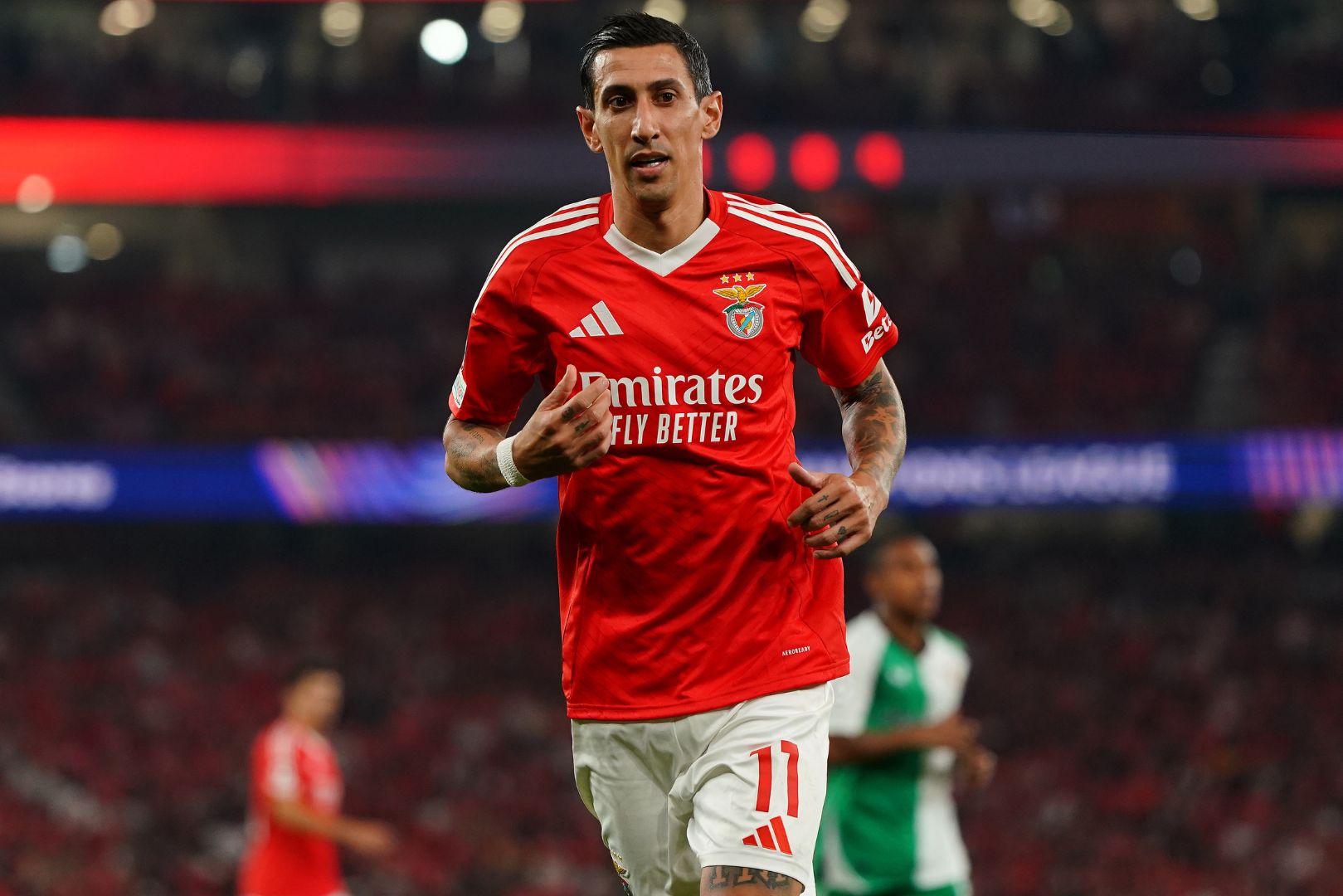 LISBON, PORTUGAL - OCTOBER 23: Angel Di Maria of SL Benfica during the UEFA Champions League 2024/25 League Phase MD3 match between SL Benfica and Feyenoord at Estadio da Luz on October 23, 2024 in Lisbon, Portugal.