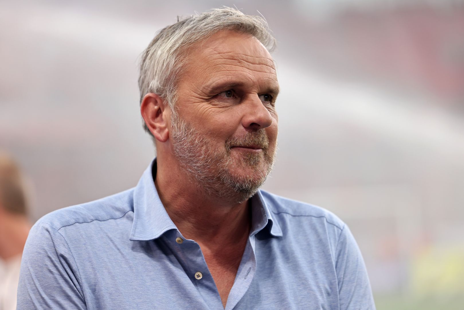 LEVERKUSEN, GERMANY - AUGUST 17: Didi Hamann, former player of Bayern Muenchen is seen prior to the DFL Supercup 2024 match between Bayer 04 Leverkusen and VfB Stuttgart on August 17, 2024 in Leverkusen, Germany.