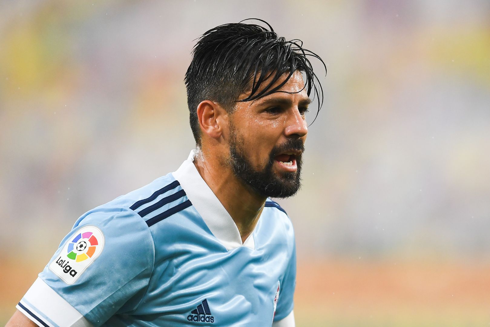 VILLAREAL, SPAIN - MAY 09: Nolito of RC Celta de Vigo during the La Liga Santander match between Villarreal CF and RC Celta at Estadio de la Ceramica on May 09, 2021 in Villareal, Spain. Sporting stadiums around Spain remain under strict restrictions due to the Coronavirus Pandemic as Government social distancing laws prohibit fans inside venues resulting in games being played behind closed doors.