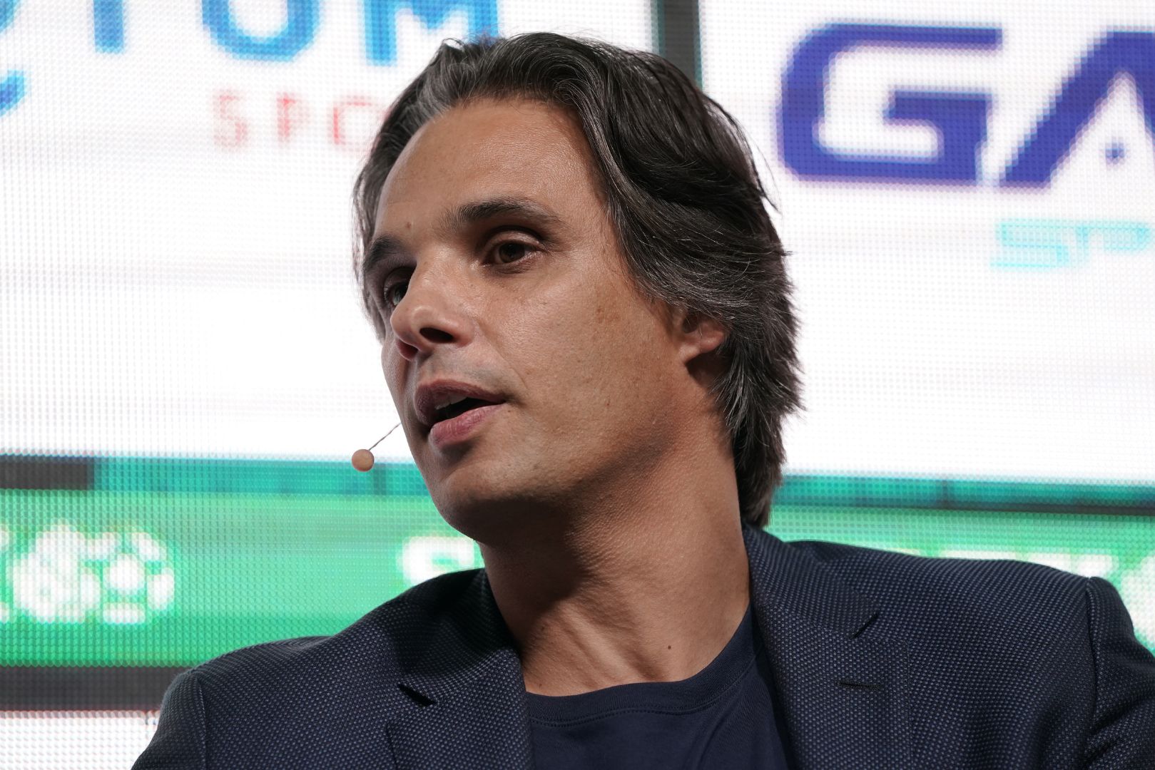 LISBON, PORTUGAL - SEPTEMBER 06: Nuno Gomes - Ambassador Liga Portugal talks during Day 2 of Soccerex Europe Convention at Tagus Park on September 6, 2019 in Lisbon, Portugal.