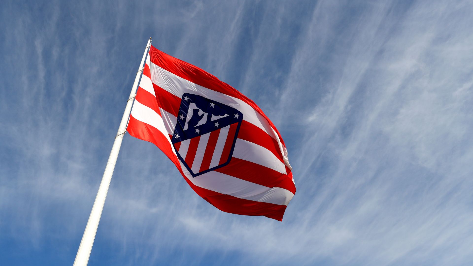 Atletico Madrid flag prior to the UEFA Europa League Semi Final second leg match between Atletico Madrid and Arsenal FC at Estadio Wanda Metropolitano on May 3, 2018 in Madrid, Spain.