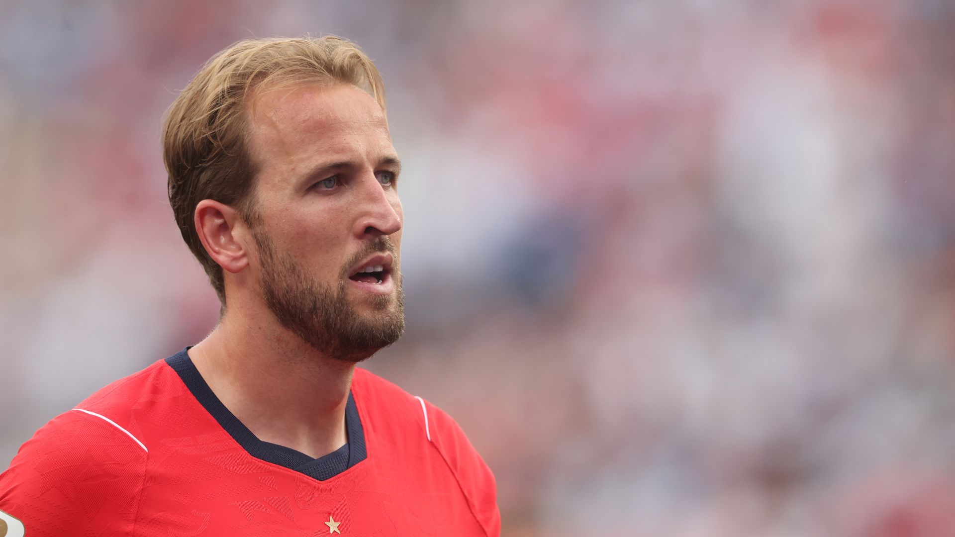 Harry Kane #9 of England during the FIFA World Cup 2026 Group L match between Panama and England at New York New Jersey Stadium on June 27, 2026 in East Rutherford, New Jersey.