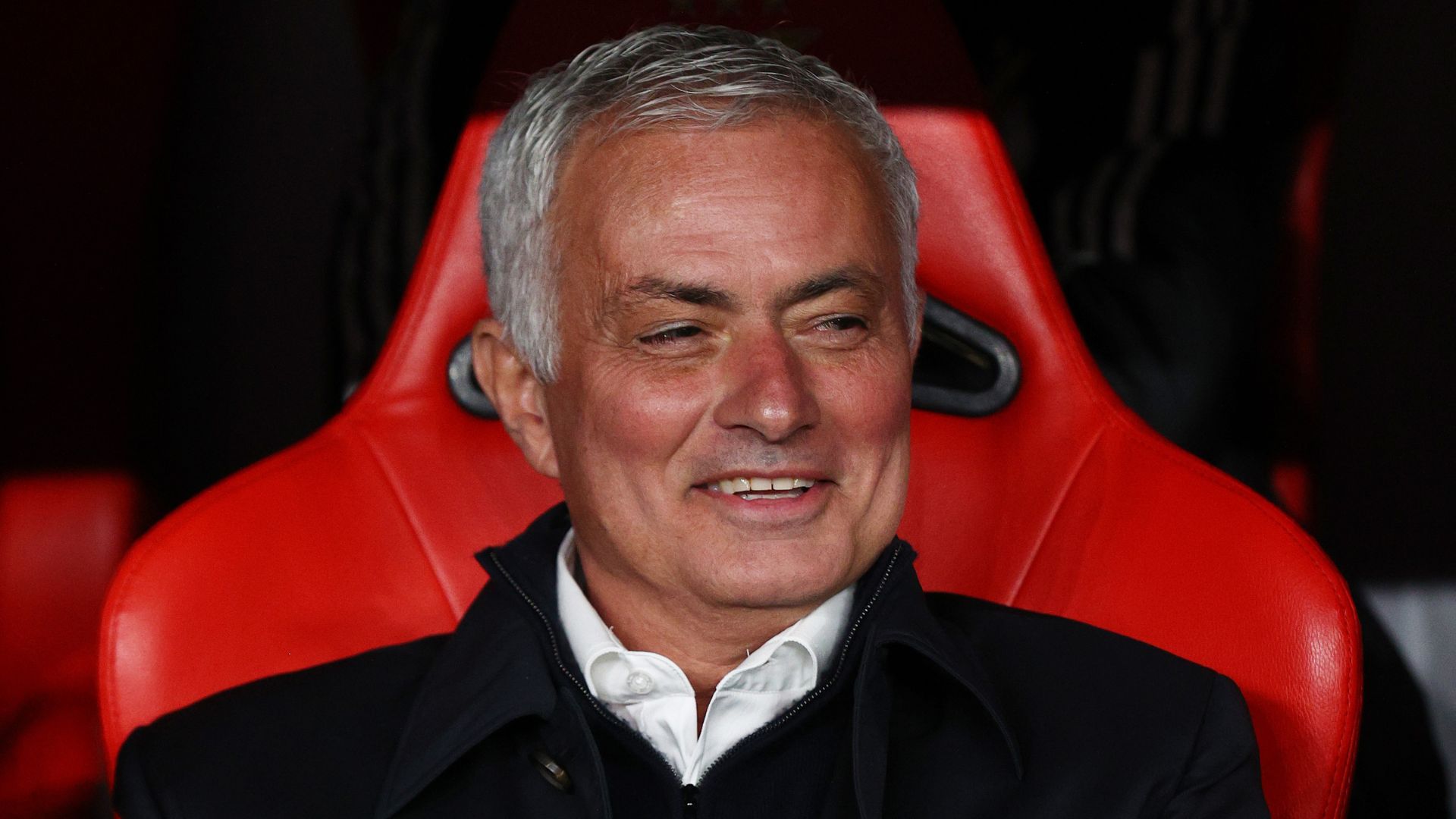 Jose Mourinho, Head Coach of Benfica, looks on prior to the UEFA Champions League 2025/26 League Phase MD4 match between SL Benfica and Bayer 04 Leverkusen at on November 05, 2025 in Lisbon, Portugal.