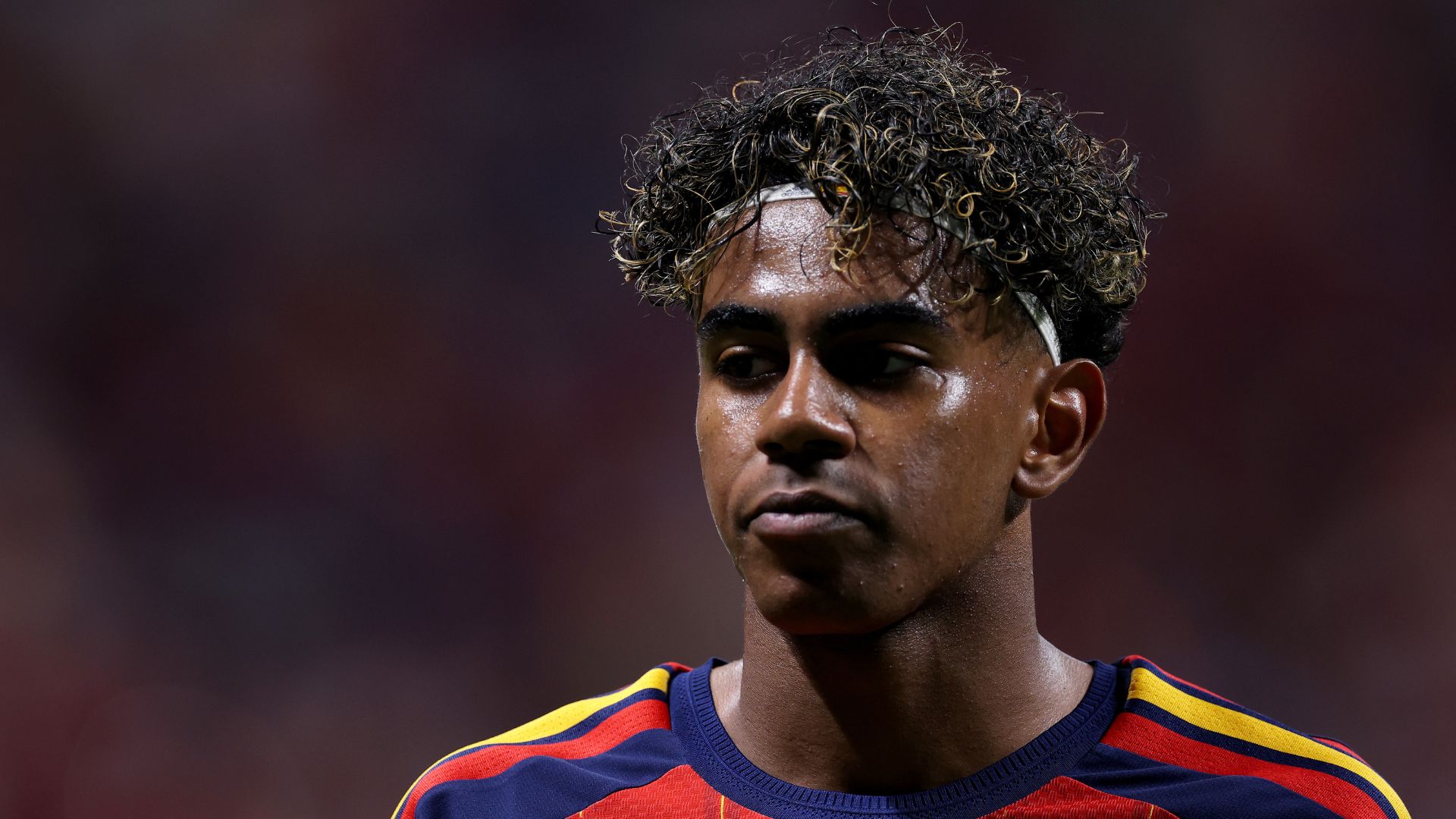 Lamine Yamal #19 of Spain reacts after the 0-0 draw during the FIFA World Cup 2026 Group H match between Spain and Cabo Verde at Atlanta Stadium on June 15, 2026 in Atlanta, Georgia.