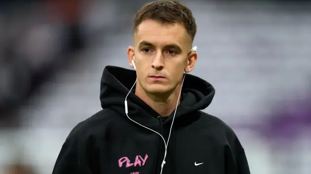 Marc Casado of FC Barcelona looks on as he inspects the pitch prior to the LaLiga EA Sports match between Real Madrid CF and FC Barcelona at Estadio Santiago Bernabeu on October 26, 2025 in Madrid, Spain.