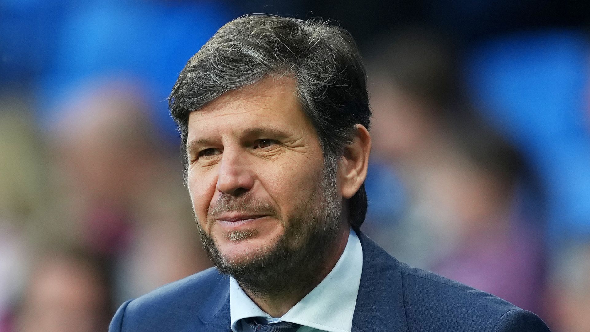 Mateu Alemany, Football Director of FC Barcelona looks on prior to the LaLiga Santander match between RCD Espanyol and FC Barcelona at RCDE Stadium on May 14, 2023 in Barcelona, Spain.