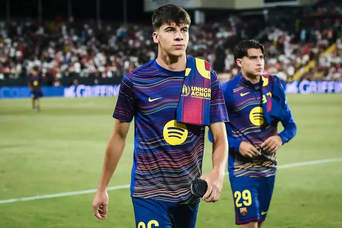 August 31, 2025, Madrid, Spain, Spain: Jofre TORRENTS of Barcelona and Toni FERNANDEZ of Barcelona during the LaLiga match between Rayo Vallecano de Madrid and FC Barcelona at Estadio de Vallecas on August 31, 2025 in Madrid, Spain.