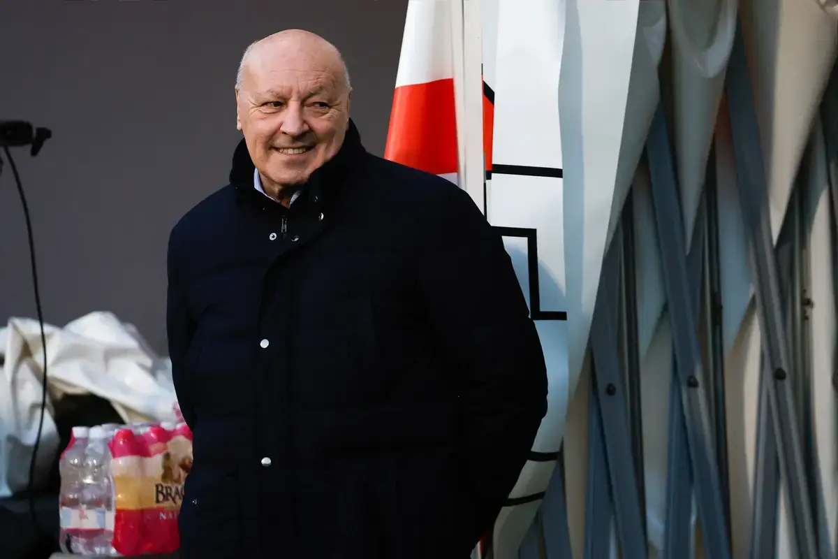 Giuseppe Marotta president of FC Inter seen in action during the Italian Serie A soccer match between US Cremonese and FC Inter at Giovanni Zini Stadium. Final score; US Cremonese 0:2 FC Inter.
