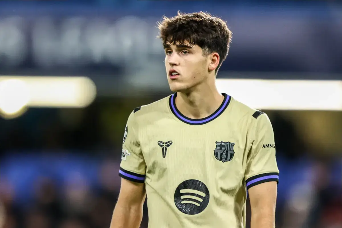 Pau Cubarsi of Barcelona during the UEFA Champions League Matchday 5 of 8 Chelsea v Barcelona at Stamford Bridge, London, United Kingdom, 25th November 2025.