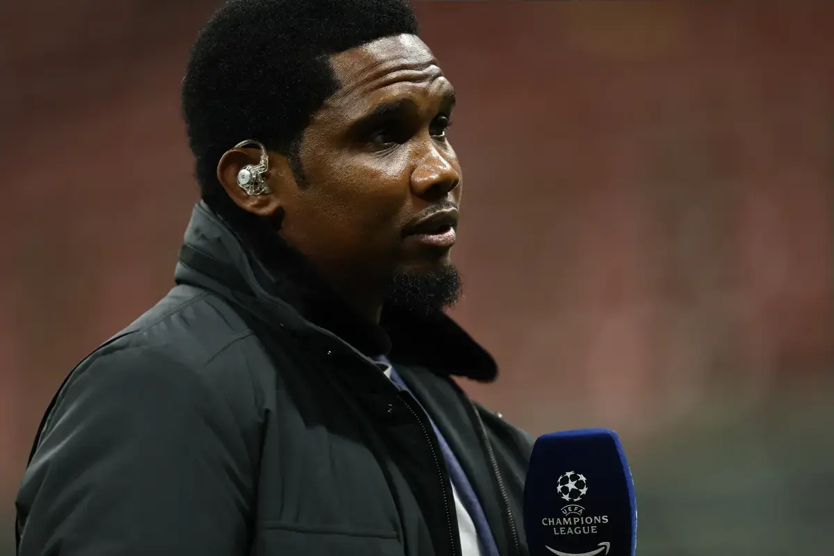 May 10, 2023, Milan, Lombardy, Italy: Former Inter Milan legend SAMUEL ETO'o after the UEFA Champions League Semifinal Leg 1 game between AC Milan and Inter on Wednesday May 10th 2023 at Stadio San Siro, Italy.