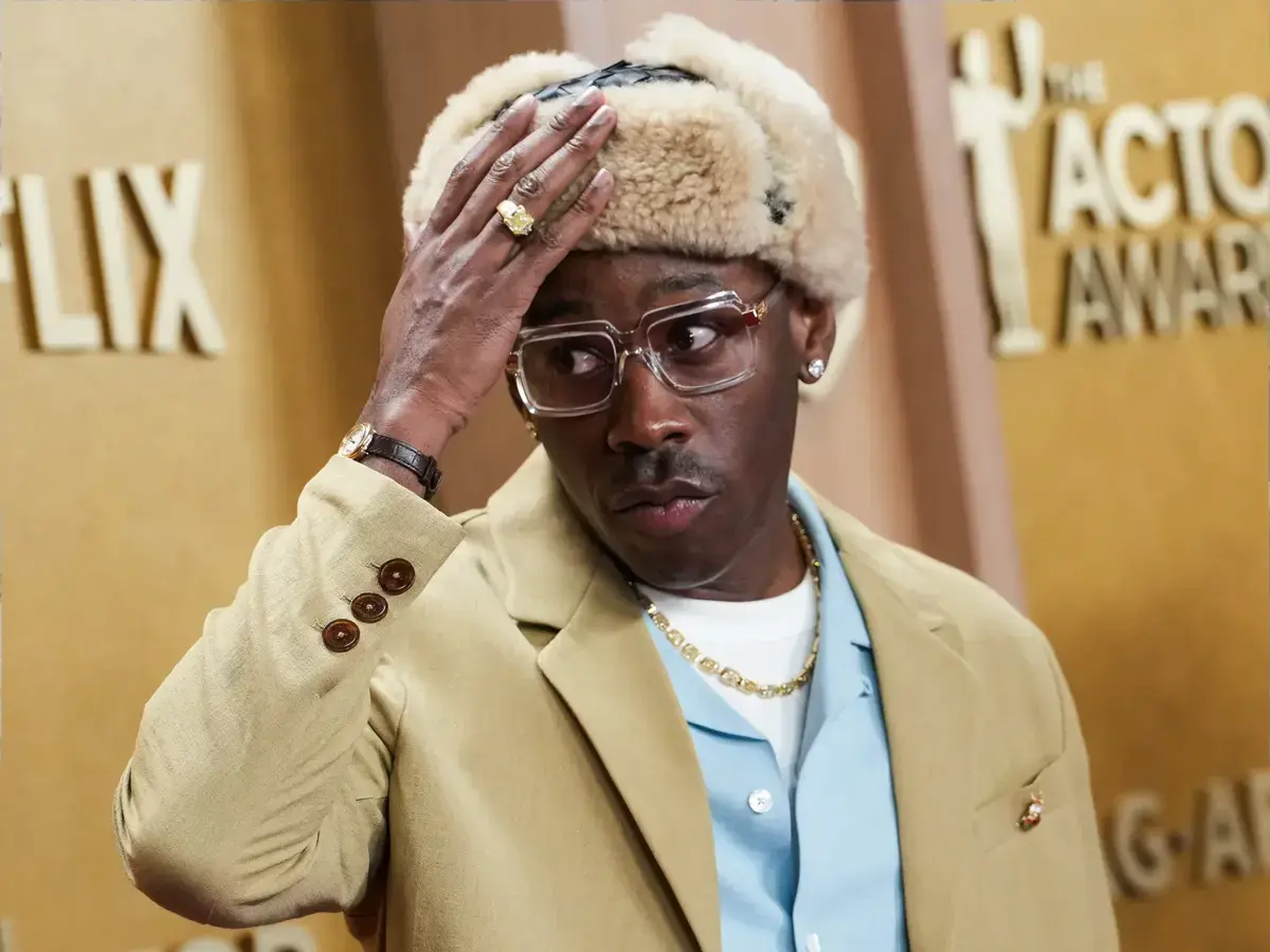 Tyler, The Creator walking on the red carpet at the 32nd Annual Actor Awards held at The Shrine Auditorium and Expo Hall in Los Angeles, CA on Sunday, ​March 01, 2026.